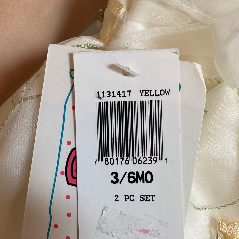 NWT Vintage Marmellata Pale Yellow Floral Dress - Picture 2 of 6